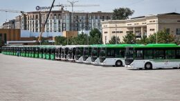 Шымкентте жаңа автобустар бағытқа шықты