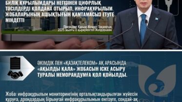 Цифрландыру бағытында жүйелі жұмыс жүргізілуде