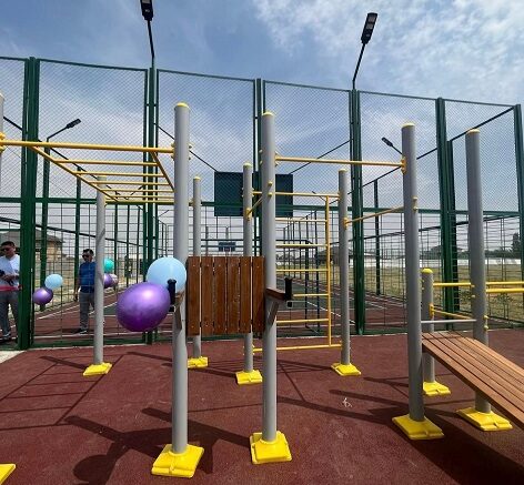 Қаратау ауданында жаңа ойын және спорт алаңшалары салынуда